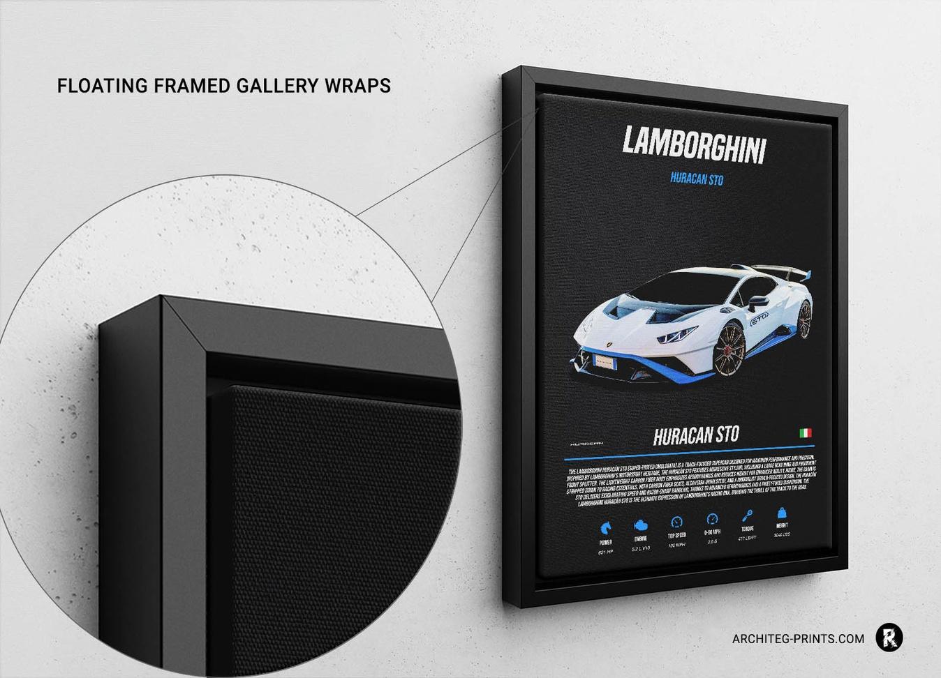 Lamborghini Huracan STO - Sport Car Poster Print | Architeg Prints